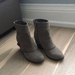 Grey size 8.5 Fergalious booties, new, no tags, no box
